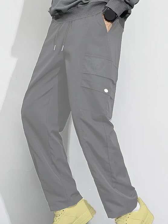 Image of LookMark Men's Cargo Pants Stylish and Comfortable | Men's Cargo Pants with Multiple Pockets | Ideal for Casual Wear, Outdoor Activities, and Everyday Use