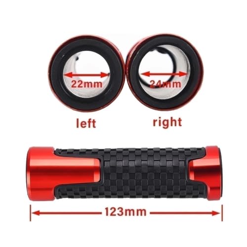 Poignée guidon moto antidérapante Yamaha FZ07 FZ-07 2014-2025 caoutchouc - 2
