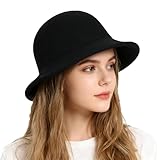 Photo Gallery itoda - cappello invernale da donna in feltro di lana, termico, elegante, stile vintage, casual, pieghevole, colore puro, in morbido pile, per donne e ragazze Photo Gallery itoda - cappello invernale da donna in feltro di lana, termico, elegante, stile vintage, casual, pieghevole, colore puro, in morbido pile, per donne e ragazze