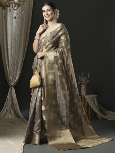 AKHILAM grey navratri saree – image 4