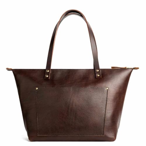 Image of Portland Leather Goods Zipper Tote Bag - Handmade, Durable & Unlined - Interior & Exterior Pockets