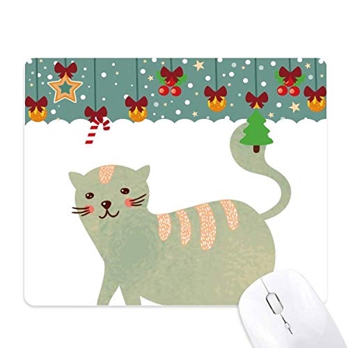Tapis de souris chat cyan aquarelle antidérapant pour le jeu et le bureau