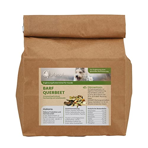 alanui Barf Querbeet Gemüse-Mix, getreidefreie Gemüsemischung für Hunde, 500 g