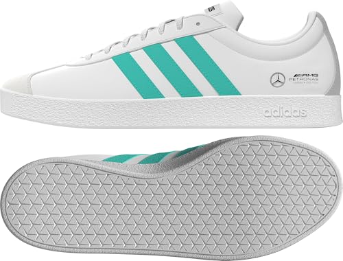 Image of adidas Mens Mercedes Amg Petronas Formula One Team Vl Lace Up Sneakers Shoes Casual - Green, White