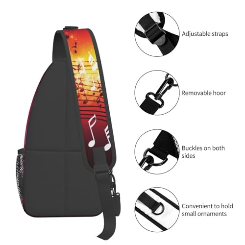Bolso Cruzado Unisex Negro Pequeño para Senderismo miniatura 4