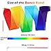 HiUnicorn 2-Pack 100% Silk Rainbow Ribbon Dance Streamers Wand for Kids & Adults Party Favor Praise Church Worship Streamer Tambourine