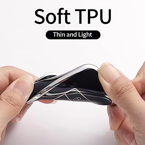 for Hyundai Key Fob Cover 5 Button Soft TPU with Leather Keychain 360 Degree Protection Car Key Case Shell Holder Fits for 2023 2022 2021 2020 Hyundai Sonata Santa fe Tucson, B Black - Image 6