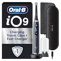 Oral-B iO9 Electric Toothbrushes For Adults, App Connected Handle, 1 Toothbrush Head, Charging Travel Case and Magnetic Pouch, 7 Modes, 2 Pin Plug, Special Edition