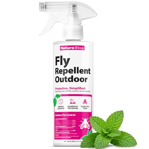 NatureStop Fly Repellent Spray – Helps Deter Flies from Outdoor Spaces, Patios & Garden Areas, 16 oz (475mL)