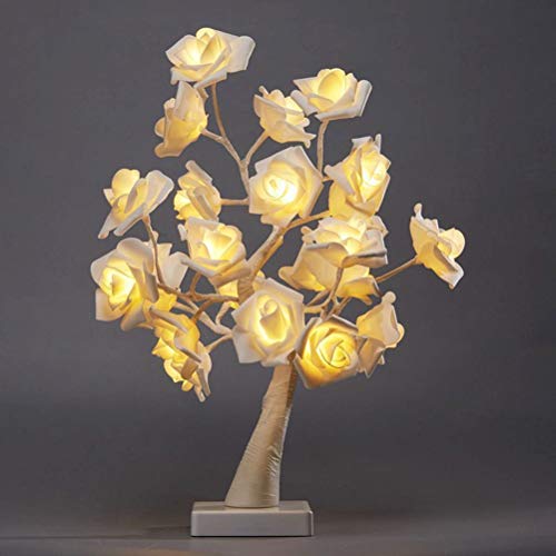 Lampe rose LED Bonsai pour table de chevet et ambiance romantique de chambre