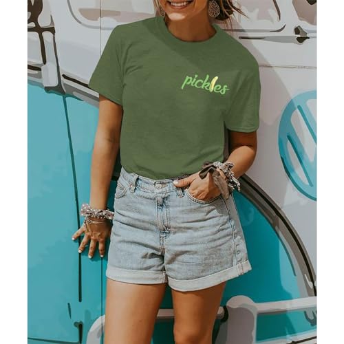 Pickle Shirt Funny Pickles Jar Shirts for Women Graphic Vintage Tees Pickling Cucumbers Novelty Short Sleeve Gifts4