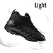 EKRBXA Men Running Shoes Tennis Walking Gym Slip On Athletic Fashion Sneakers Lightweight Breathable Sport Shoe Black Size 8