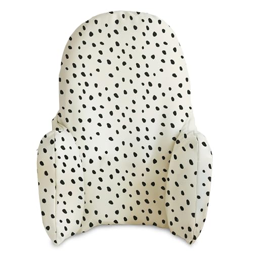 Image of Yeah Baby Goods Wipeable Cushion Cover (Black Beans Bone) - Compatible with The IKEA Antilop Highchair - Soft, Waterproof Baby High Chair Cover