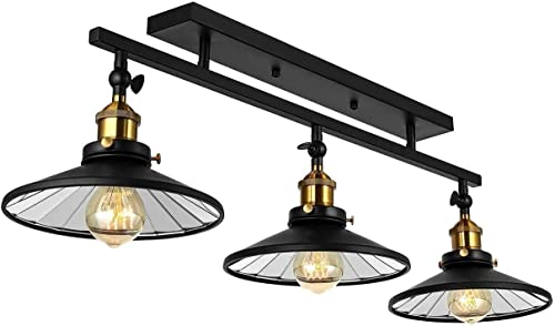 Lustre vintage industriel en verre miroir pour une cuisine et un salon chaleureux