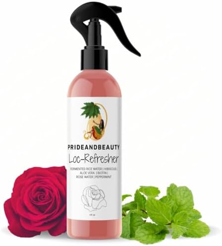 Rose Water & Peppermint Loc Spray for Dreads, Sisterlocks & Protective Styles โ Lightweight Daily Moisturizer, Scalp Refresher, No Buildup โ Pride & Beauty, 4 oz