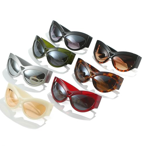 Lunettes œil de chat de qualité supérieure avec verres creux rétro chic - 2