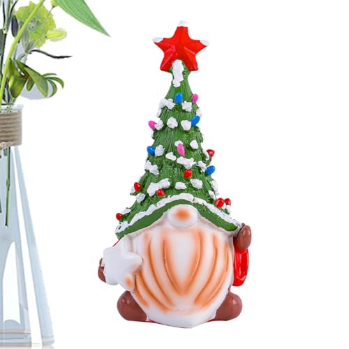 Centro de mesa de Navidad enano de dibujos animados, figura de gnomo navideño, decoraciones de gnomos navideños | Estatua de gnomo de resina navideña - Decoración del hogar Tomte sueca para cocina