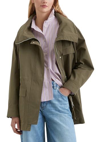 Parka femmes oversize vert veste longue col montant taille L