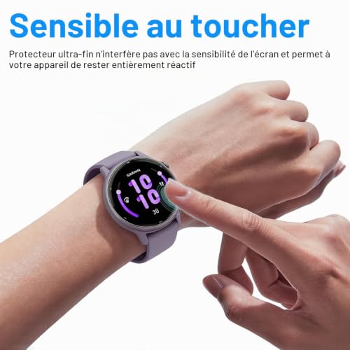 Vancle 6 Pieces Protecteur d'écran pour Garmin Vivoactive 6 / Vivoactive 5 42mm, TPU Souple Ultra-Mince HD Protecteur d'écran Flexible, Couverture Complète, HD Clear, Sans Bulles (Vivoactive 5/6) – vue 5