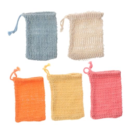 Beavorty 5 Bolsas De Jabón Con Burbujas Para Pastillas De Jabón Champú Exfoliante Corporal Algodón Y Lino