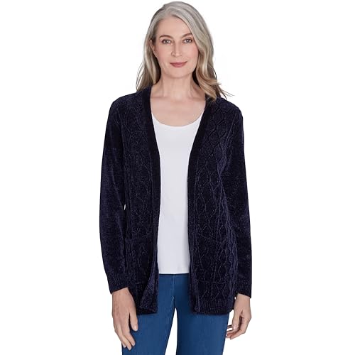 Image of Alfred Dunner Women's Classics Chenille Cardigan with Pockets