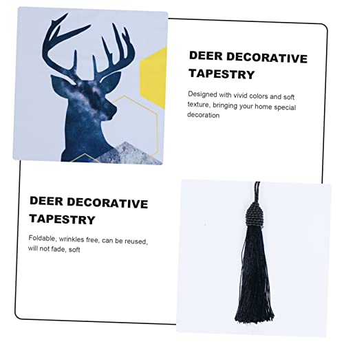 BESPORTBLE Fundo Fulvo Pano Para Pendurar Decoração De Alces Decoração De Lareira Decoração De Inver