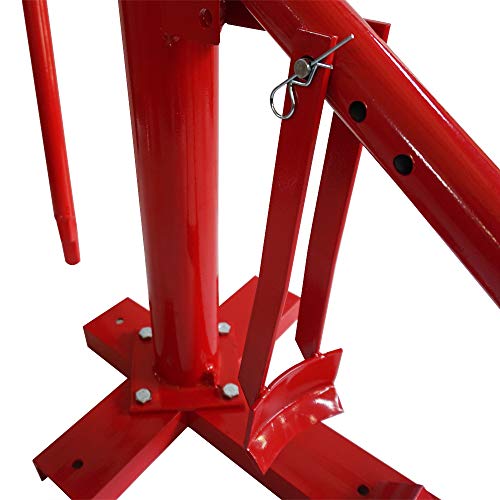 SUNROAD Manual Tire Changer Tire Bead Breaker Tool Tire Changer Tool Tire Mounting Tool Portable Automotive Hand Bead Breaker Mounting Tool for 8\" to 16\" 15-3/8\" x 18-1/2\" Tires Steel, Red