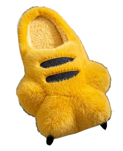Plush Animal Paw Slippers Funny Novelty Tiger Claw Slippers Cozy Furry Warm Gifts for Halloween Christmas