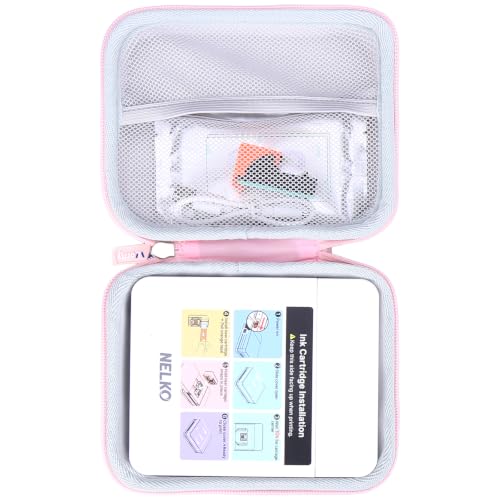 Image of Case for Nelko Photo Printer PP01 Color Mini Portable Printer - Hard Travel Protective Carrying Storage Bag, Box Only (Pink)