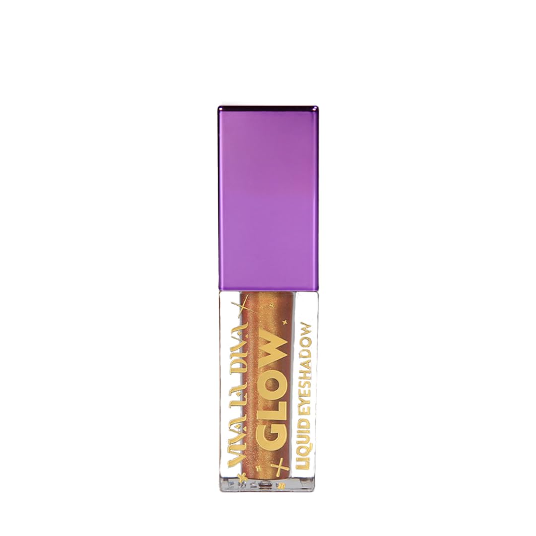 Viva la Diva Glow Liquid Eyeshadow - Color N1 Dorado - Sombra de Ojos Líquida con Acabado Brillante y Efecto Metálico para una Mirada Deslumbrante