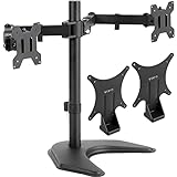 VIVO 2 Quick Attach VESA Adapters Designed for HP Models 27er, 27es, 27ea, 25er, 25es, 24ea, 23er, 23es, 22er, 22es, 22f, 23f, 24f, 25f, 27f with Freestanding Dual Monitor Stand, 13 to 27 inch Screens