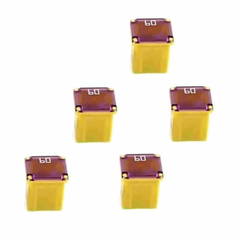 JESUNK 5 Pc Automotive Low Profile JCASE Fuse 60 Amp Fuse Kit for Ford, Chevy/GM, Nissan, and Toyota Pickup Trucks, Cars and SUVs