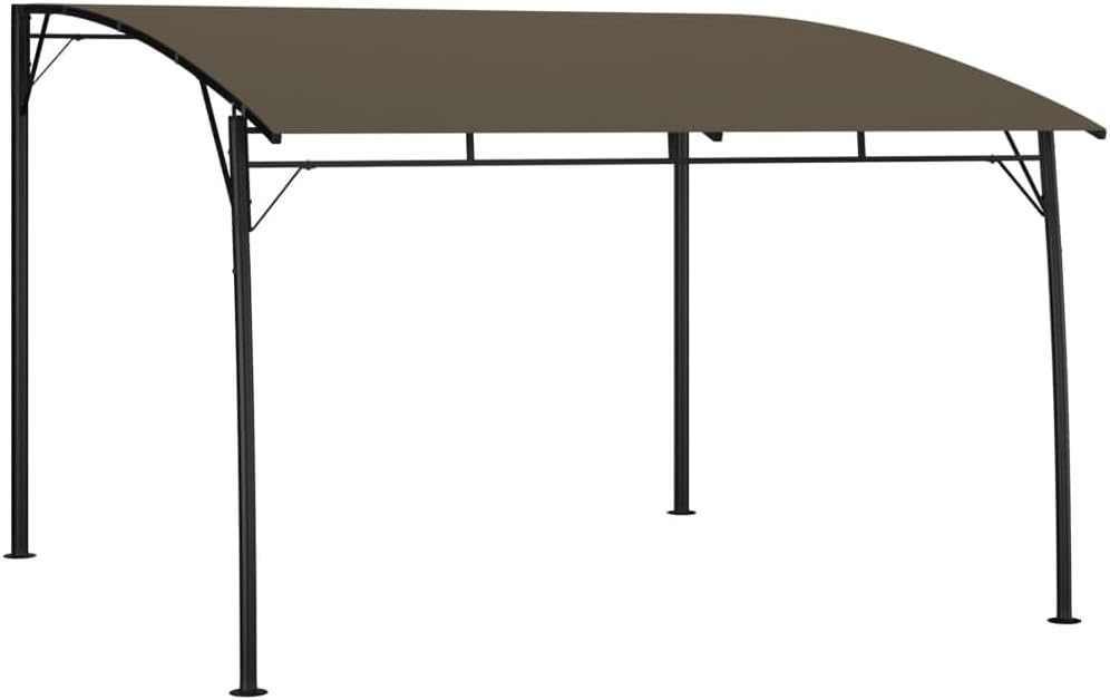 vidaXL Canopy, Gazebo with Steel Frame, Outdoor Sun Shelter for Garden Backyard Beach, Patio Pavilion Camping Sunshade Awning, Taupe