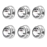 ZLMCUJE 6 Pcs Mini No Sew Crystal Buttons Anti Exposure Fixed Brooches Detachable Reusable Multi-Purpose for Clothes(Clear,10mm)