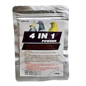 4 in 1 Pwoder for Pigeons, Canary, Finches, Parakeet, Cockatiels, Parrots, Cage Small Birds, and Aviary Birds