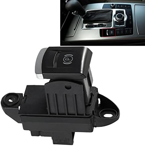 Electric Hand Brake Switch Button 10 Pins Car Parking Brake Handbrake Stop Button Switch Replacement for A6 C6 L2.4 2006 2007 2008 4F1927225C Handbrake Control Switch
