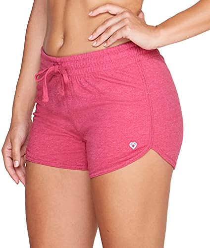 Colosseum Active Women's Simone Cotton Blend Yoga and Running Short (Sangria, Large)