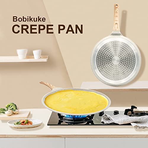 image for Bobikuke 8 inch Crepe Pan, Nonstick Pan for Crepes Omelette Tortillas,