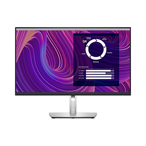 Dell P2723D Monitor - 26.96-inches QHD (2560 x 1440) 60Hz Display, sRGB 99%, 5ms Response Time, HDMI/DP/USB 3.2 Gen 1 Connectivity, Height/Tilt/Swivel/Pivot Adjustability, 16.7 Million Colors - Black #1