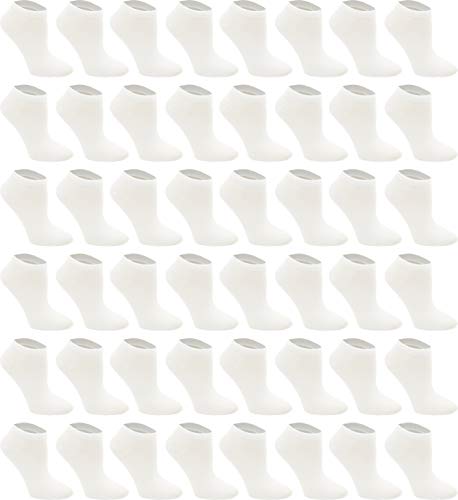 48 Pairs Womens Low Cut Ankle Socks, Comfortable Lightweight Breathable Athletic Bulk Pack Wholesale