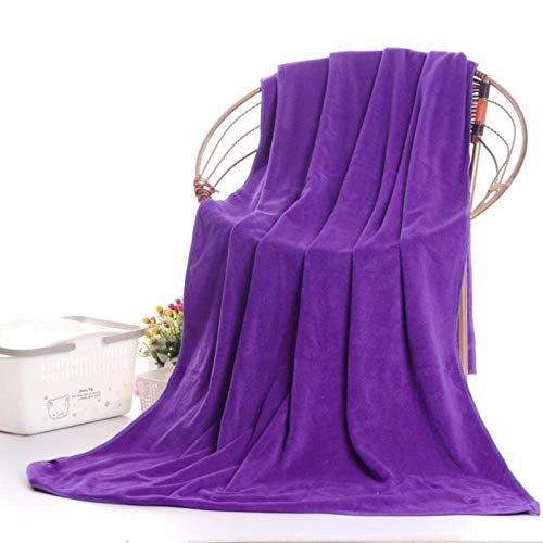 GBYJ Serviette de Bain Serviette de Bain, Salon de beauté, hôtel, Linge de Table de Massage, Grande Serviette pour Adultes, Super Absorbant, Violet Profond_200x100cm Draps de Bain kjfkfd4105 Cover