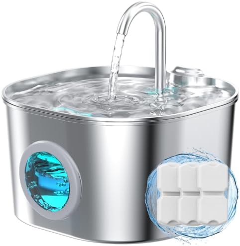 Cat Water Fountain Stainless Steel: Pet Fountains for Cats/Dog In...