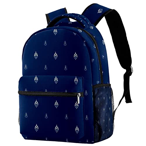 Sac à dos de voyage ergonomique bleu marine à fleurs pour transporter vos affaires sans effort