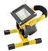 Produktbild SAILUN 10W Gelb LED Mit Akku Kaltweiß Baustrahler Fluter Handlampen Flutlicht Arbeitsleuchte Tragbar wiederaufladbare Fluter IP65 (10W Kaltweiß)