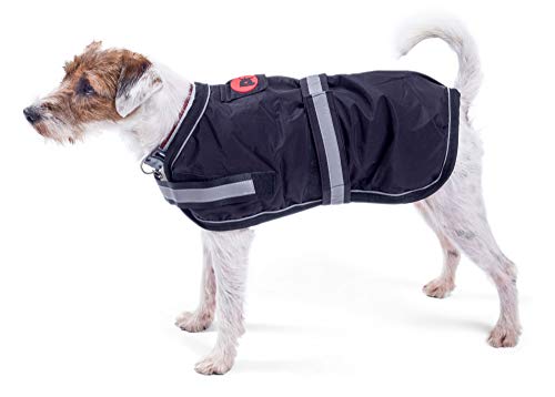 Petface Waterproof Dog Coat, 50 cm, Black