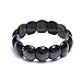 Shree Narayani Cuscino Beads Stretch Bracciale Obsidian Black naturale 14x20mm Ansia Stress Relief guarigione Reiki Chakra Yoga Diffusore Bracciali compleanno (7 pollici)