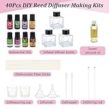 WEBEEDY 3 Sets Reed Diffuser Making Kit Complete DIY Custom Scented Home Diffusers Set with Almond Oil, Essential Oils, Glass Bottles, Reed Sticks & Tools for Home Aromatherapy Decor Gifts - Image 2