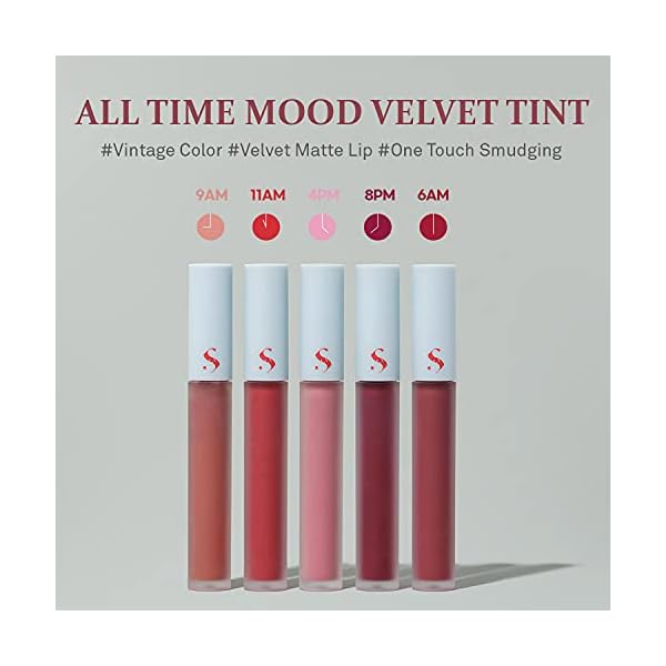 SAAT INSIGHT All-Time Mood Velvet Matte Highly Pigmented Lip Stain 4g (4PM) - for Smudge-proof and Lasting Lip Makeup, Moisturizing Lip Gloss for Dry and Flaky Lips