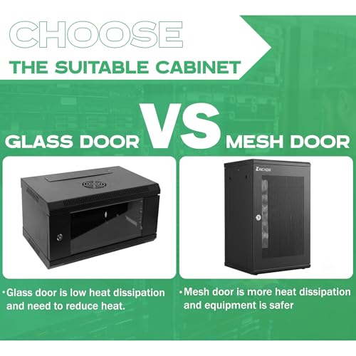 Image of 15U Server Cabinet Network Rack Enclosure Cabinet Enclosure for Computer Data Networking Electronic Equipment, Removable Side Panels, Lockable Door, 30in Depth for 19 inch IT Equipment, A /V Devices