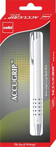 Image of Cello Accugrip Stick Ballpoint Pen,Pack of 1.,Ink Color-Blue